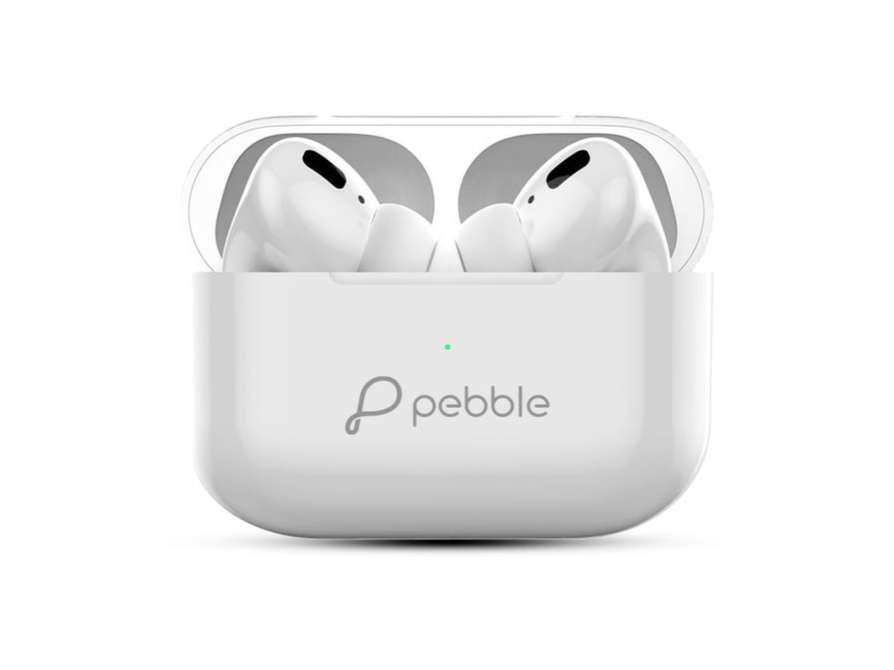 Pebble Echo Buds Power full Sound, Passive Noise Cancellation Auto Pairing, Type-C Charging, Handsfree Call - White