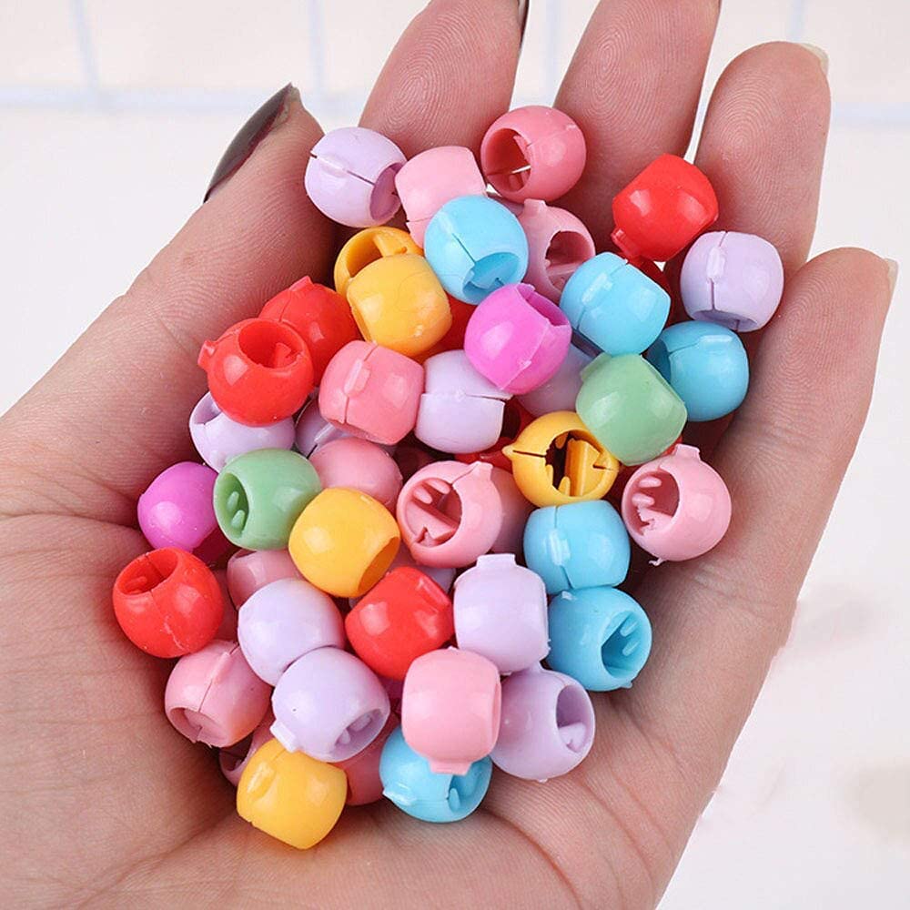 Nawani Multicolored Plastic Hair Claw Clips Mini Hair Beads Clips Hair Accessories (Pack of 80 pc)