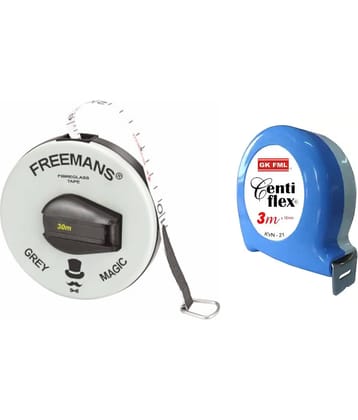 Freemans Grey Magic 30 Mtr Measuring Tape /Centi Flex 3 Mtr Measuring Tape