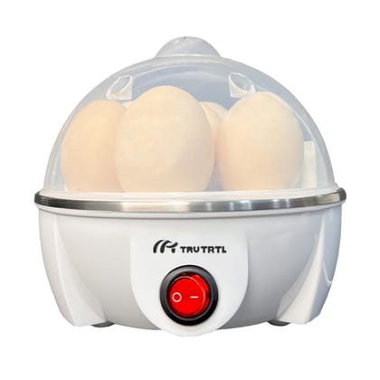 truTRTL Smart Instant Egg Boiler Machine 350 Watts | Boil upto 7 Eggs (Hard, Medium, Soft) | Automatic, Overheat Protection | White| Plastic truTRTL Smart Instant Egg Boiler Machine 350 Watts | Boil upto 7 Eggs (Hard, Medium, Soft) | Automatic, Overheat Protection | White| Plastic