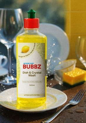 INTERCORP BUBBZ Antibacterial Dish & Crystal Wash Liquid Gel, 500 ML