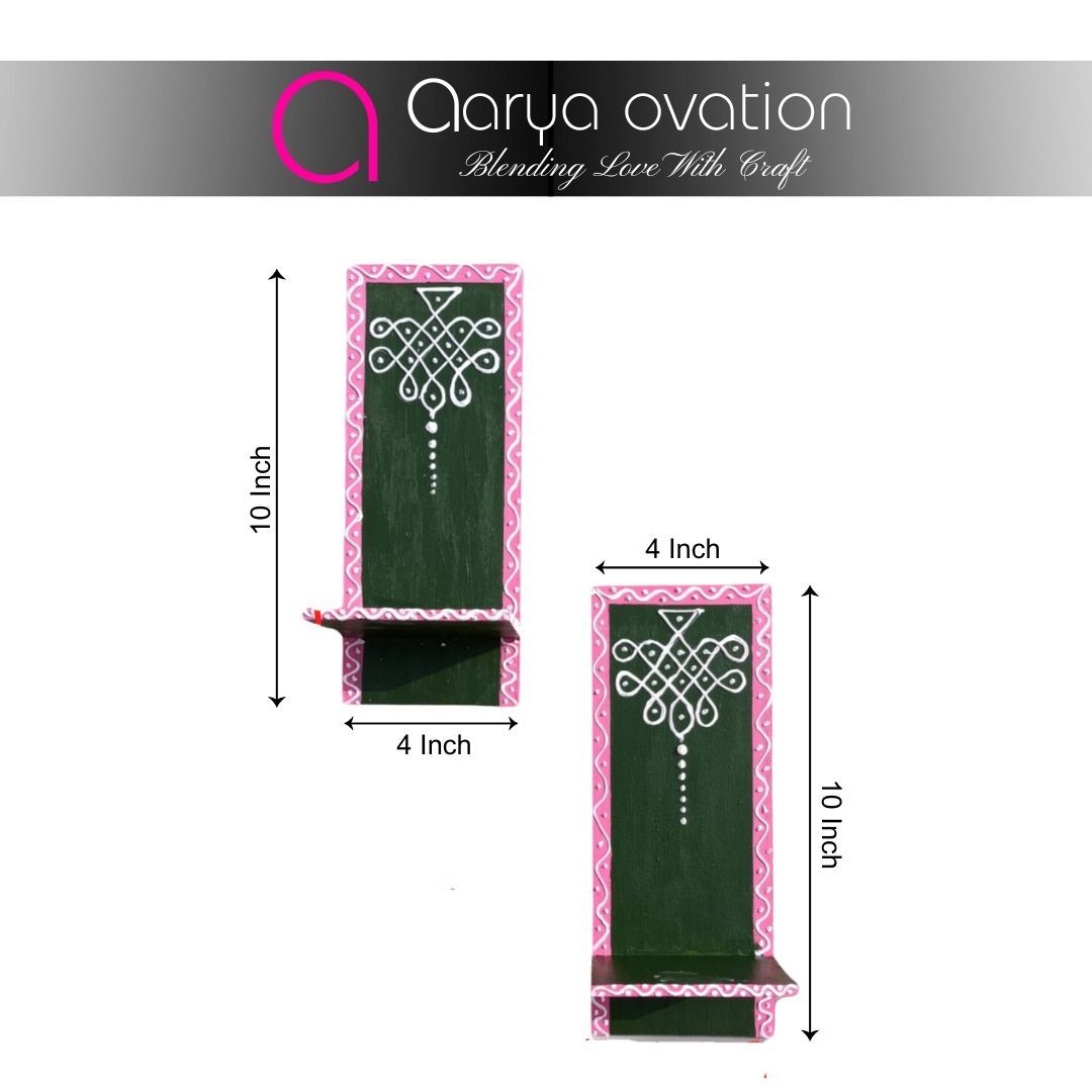 Aarya Ovation woodern Handicraft Shelves for Home Decor. Set of 2