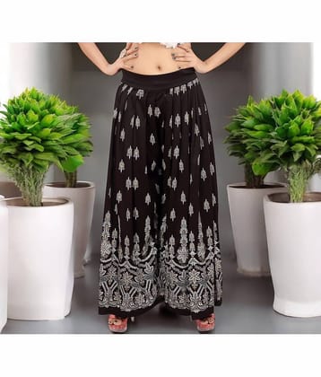lasafiya Pack of 1 Lycra Wide leg Women's Palazzos ( Black )