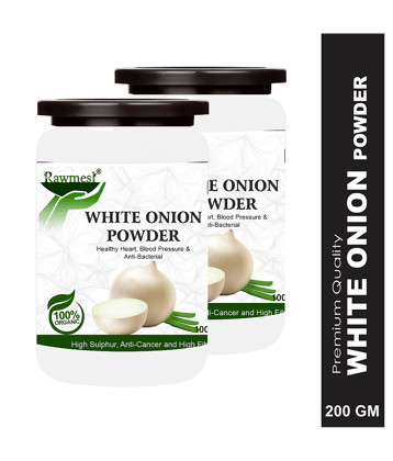 Rawmest 100% Pure White Onion For Healthy Hart Powder 200 Gm Pack of 2
