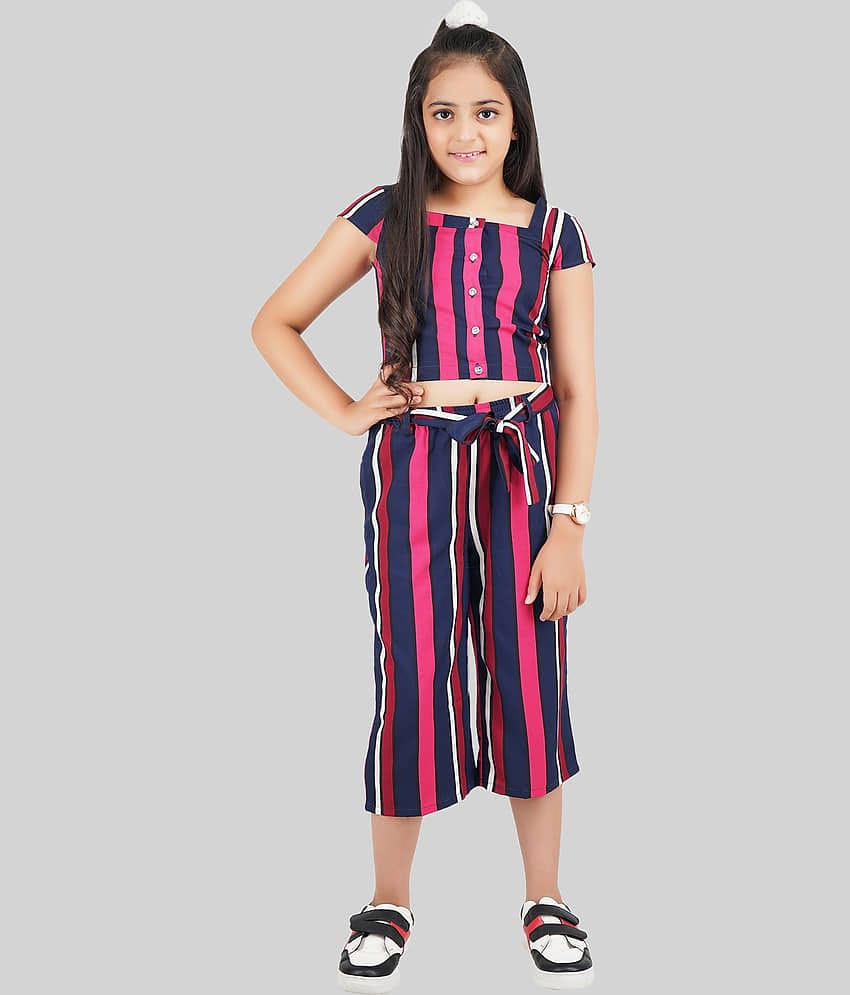 Being Naughty Pack of 1 Girls Polyester Top With Capris ( Multicolor )