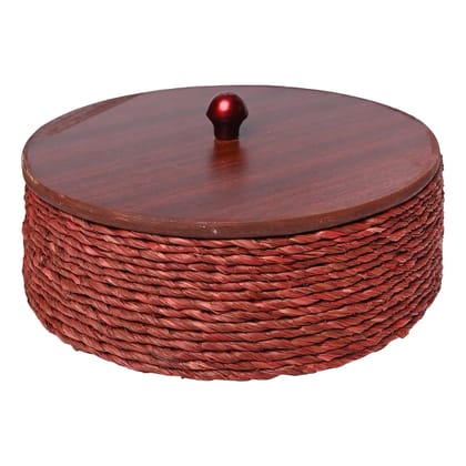Sabai Grass EcoFriendly Chapati Box with Wooden Lid