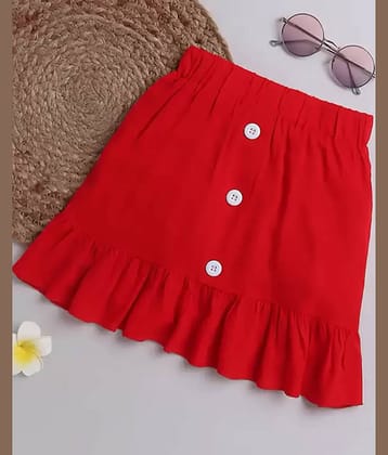 Addyvero Pack of 1 Girls Rayon A-Line Skirt ( Dark Blue )