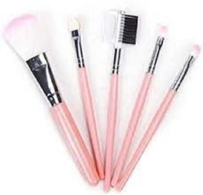 Elecsera Makeup Brush Set of 5 With Box (Pink) (Pack of 5)