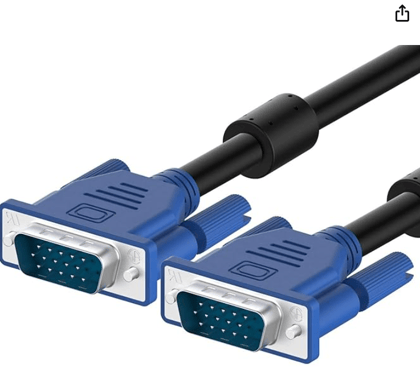 LS LAPSTER Quality Assured Male to Male VGA Cable 1.5 Meter, Support Monitor/PC/LCD/LED, Plasma, Projector, TFT (LST-VGACBLE-1.5M)