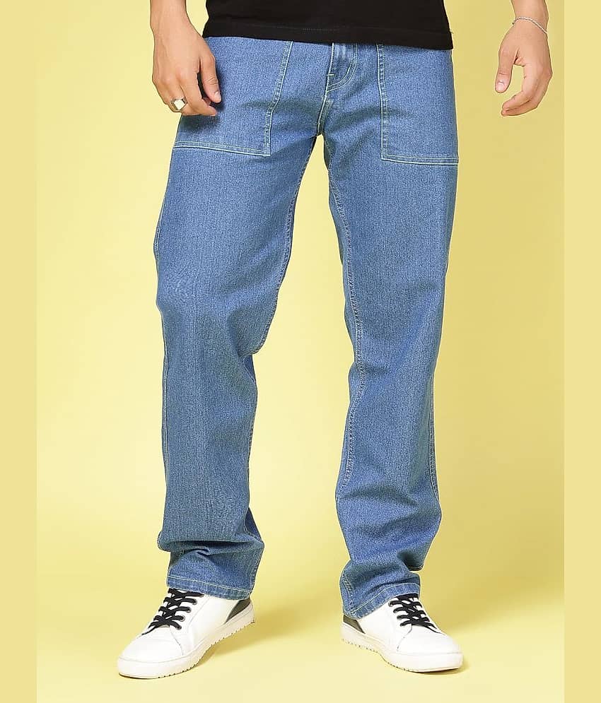 Rigo Straight Basic Men's Jeans - Mid Blue ( Pack of 1 )