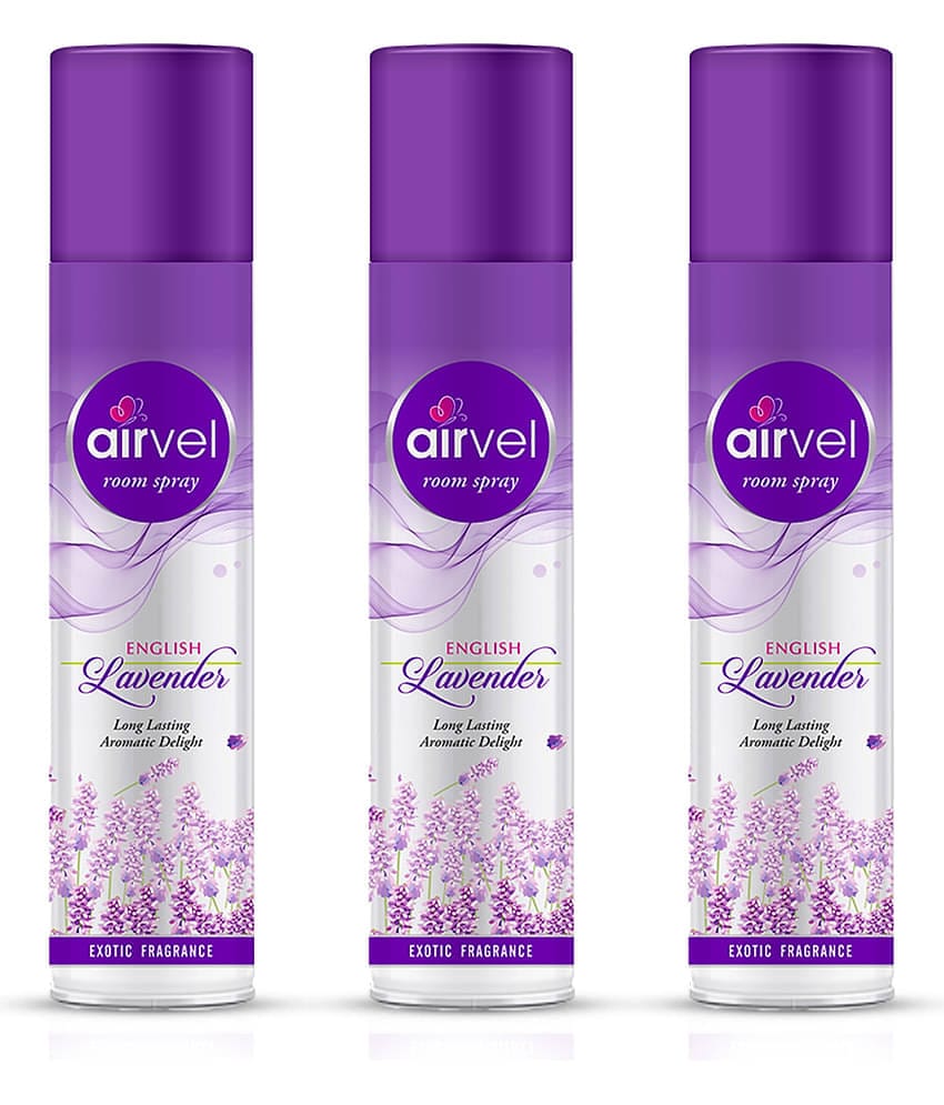Airvel Lavender Fragrance Room Spray Air Freshener for Home, Bathroom and Car 217ml ( Pack of 3 )