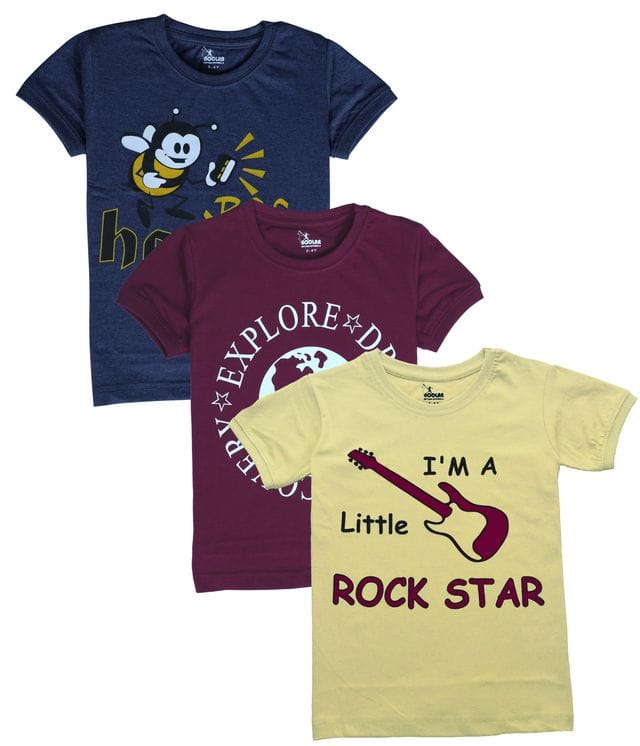 Noolar Brand Boys T-shirt pack of 3 ( 2 - 3 Years )