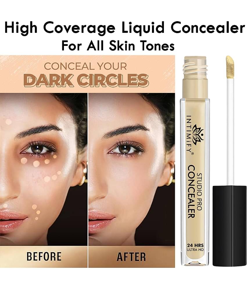 Intimify Waterproof Liquid Concealer, Hd Matte Finish, Professional Liquid Concealer, 8 Ml