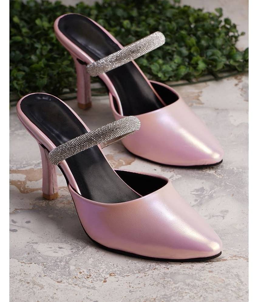 JM Looks Peach Women's Mules Heels