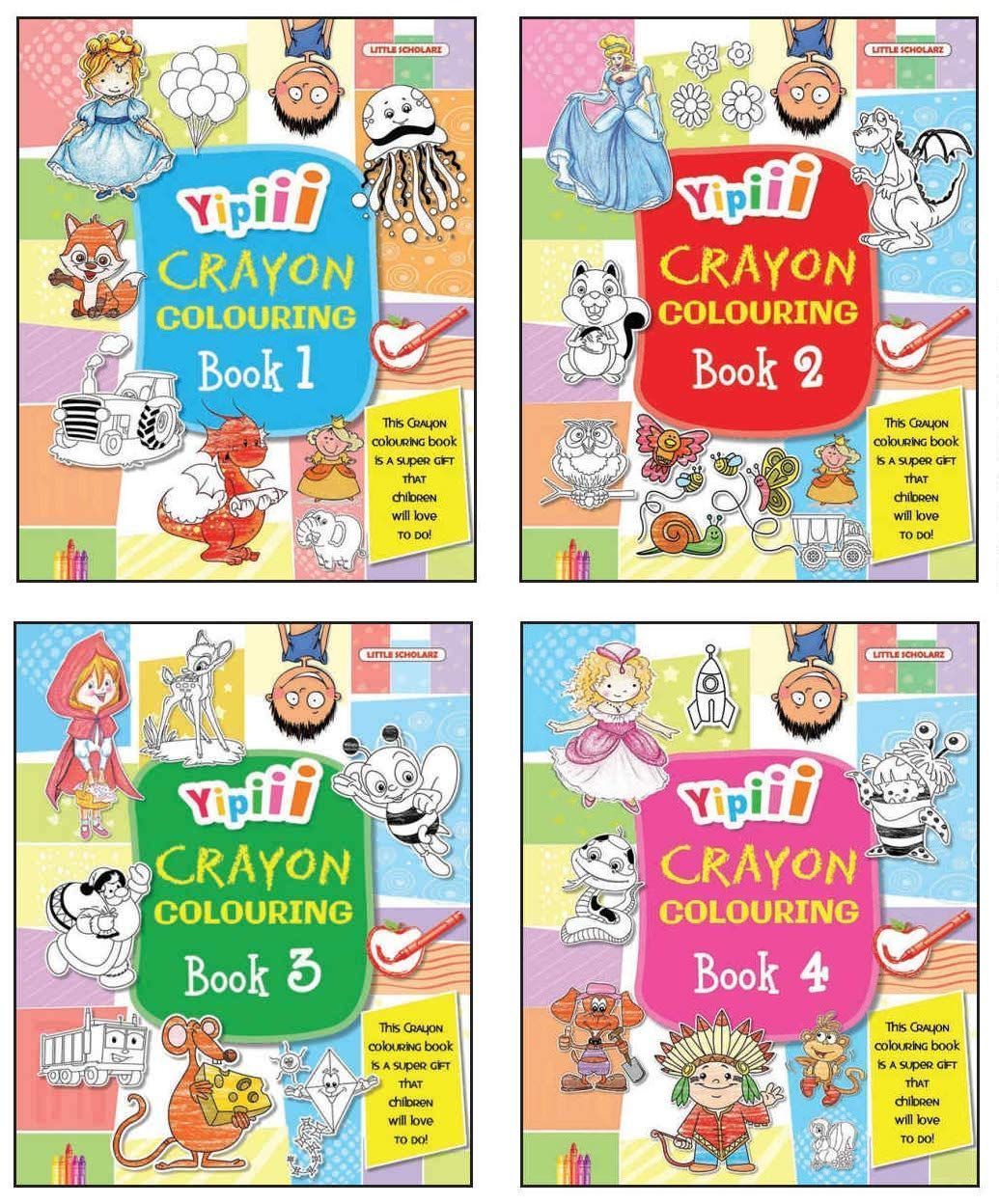 Yipiii Crayon Colouring Book 1-2-3-4 (Set of 4 Books) [Paperback] [Jan 01, 2016] LS Editorial Team