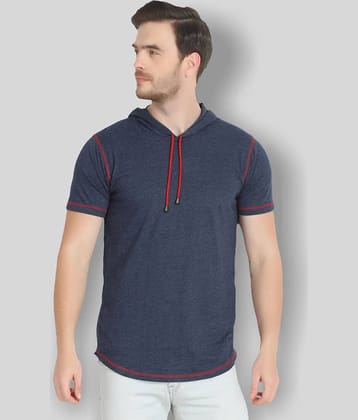 Glito Pack of 1 Cotton Blend Regular Fit Men's T-Shirt ( Blue )