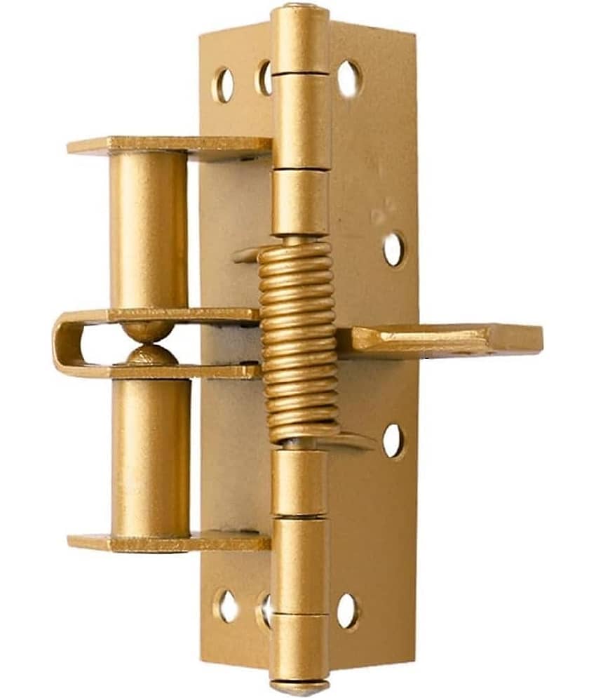 3 in 1 Automatically Door Hinge Lock Automatic Self Closing Door Hinges with Positioning with Screws for Gate, Kitchen Cabinets, Closet, Wooden Fences, Stainless Steel