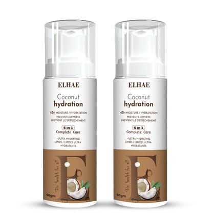 ELHAE Original Scent Dry Skin Lotion, Body and Hand Moisturizer for Long Lasting Skin Hydration, with HYDRALUCENCE blend and Coconut Esseence 50ml