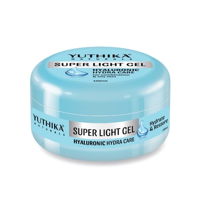 Yuthika Super Light Gel Face Moisturizer with Hyaluronic Acid 100ml, Face Gel Moisturizer for Combination & Oily Skin