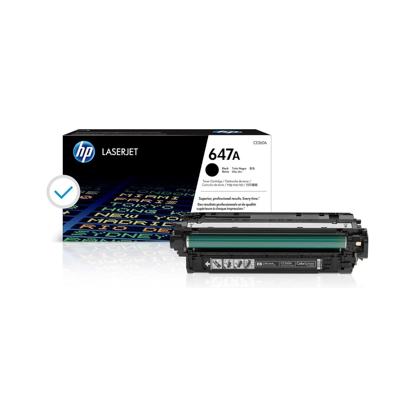HP 647A Black Original LaserJet Toner Cartridge (CE260A)