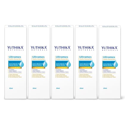 Yuthika Ultramax Deep Intense Moisturizing Cream for Dry to Very Dry Skin 20ml Pack of 5, Dermatologically Tested