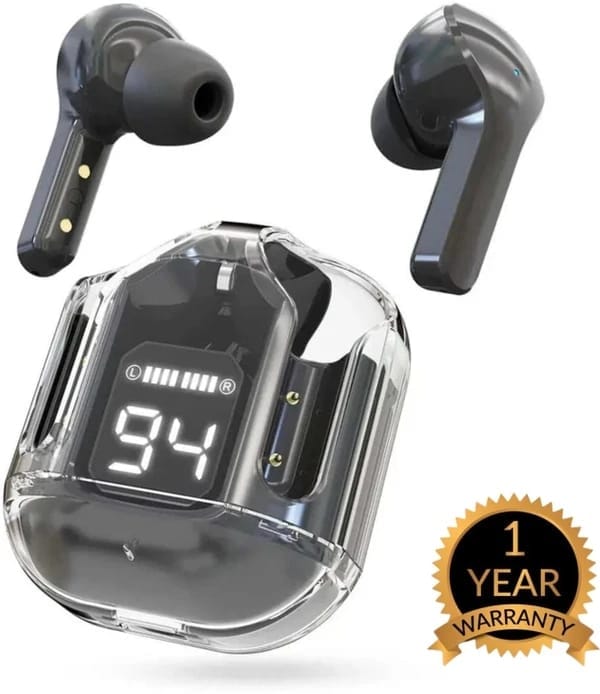 Ultrapods In-Ear Wireless Earbuds, Ultrapods TWS Bluetooth Earphones with Charging Case Bluetooth (Black, In the Ear)