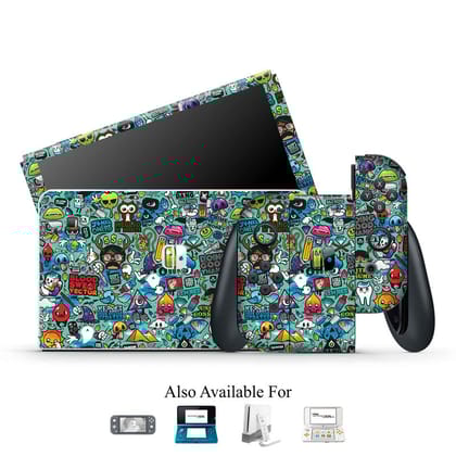 Blue Abstract Nintendo Skin