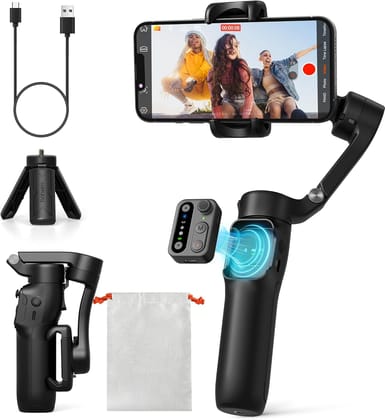 Hohem iSteady X3 SE - 3 Axis Foldable Mobile Gimbal with Detachable Remote (Black)