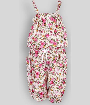 Arshia Fashions Girls Cotton Jumpsuit ( Pack of 1 , Pink )
