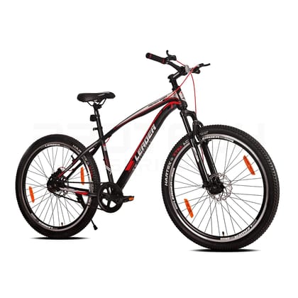 Leader Brawny 27.5T Single Speed MTB Cycle With Dual Disc Brake And Front Suspension 27.5 T Hybrid Cycle/City Bike (Single Speed, Black)