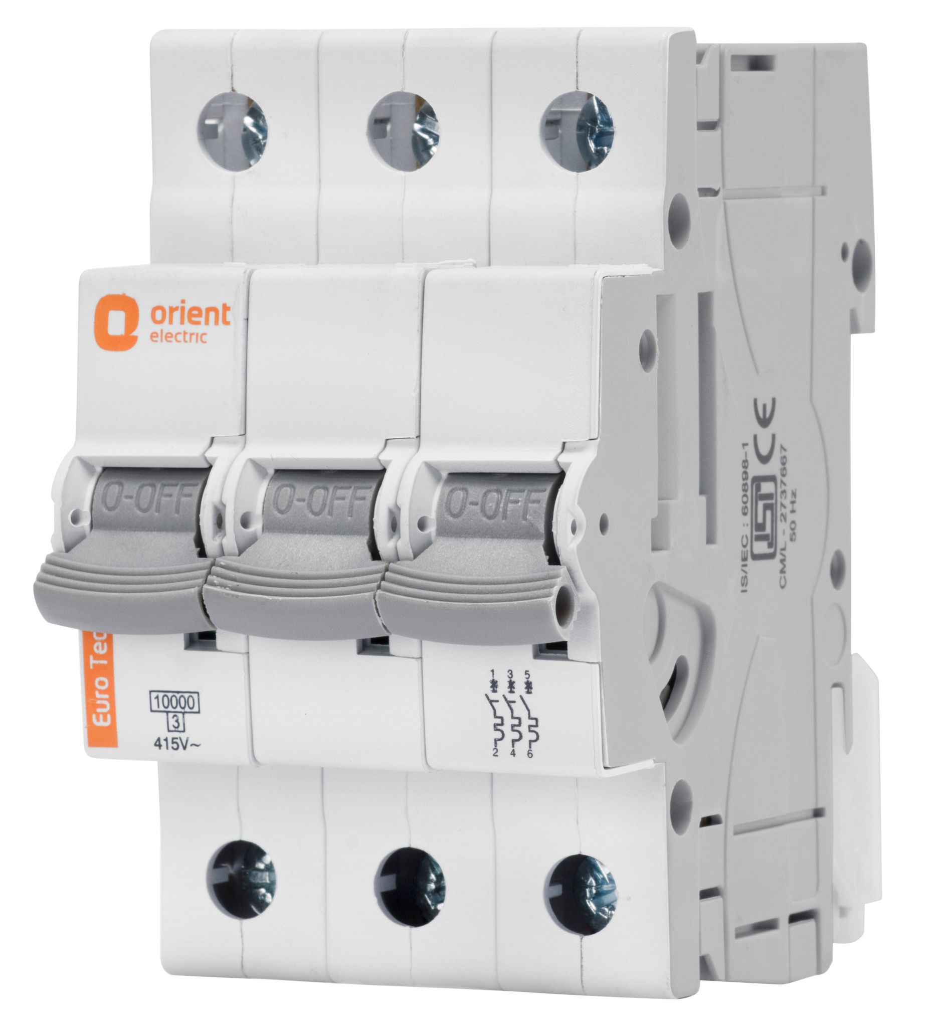 Eurotech MCB Triple Pole - Curve C Eurotech MCB Triple Pole - Curve C - 10A