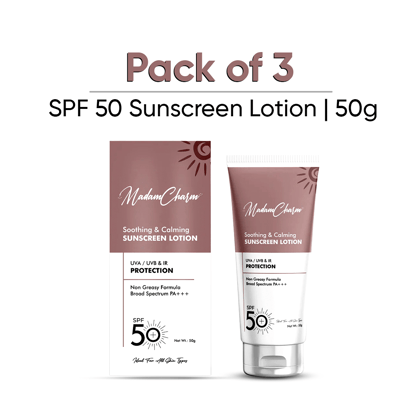 (Pack of 3) SPF 50 Sunscreen Lotion | 50g (Pack of 3) SPF 50 Sunscreen Lotion | 50g