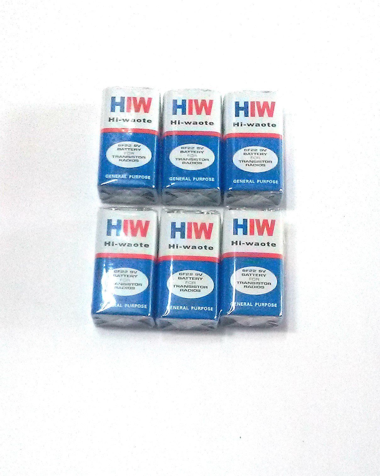 Nawani 9 Volts High Power Long Life Batteries ( 6 Pcs)