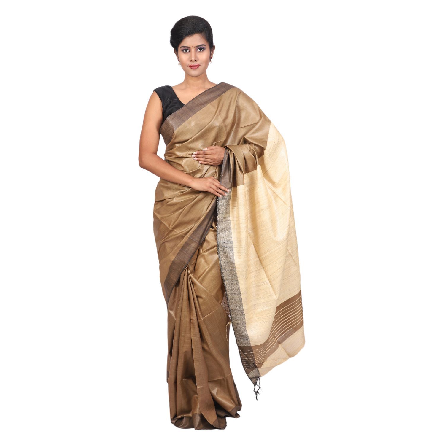 HANDLOOM KOSA SAREE WITH BLOUSE (SKU - 1ST110121120 SAREE- 170)