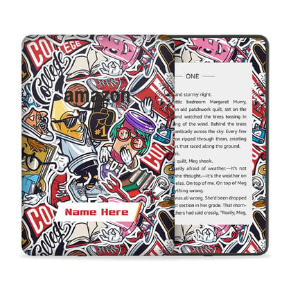Cartoon Art Custom Name Skin For Kindle Cartoon Art Custom Name Skin For Kindle