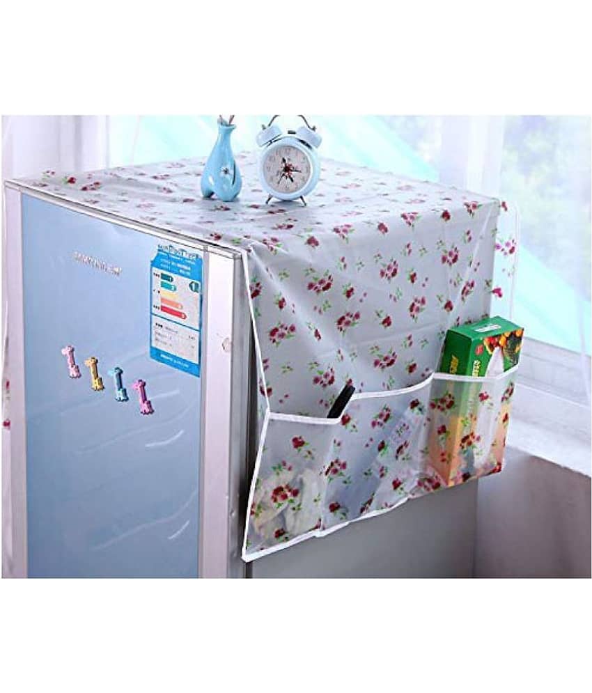 YUTIRITI Single PVC White Fridge Top Cover