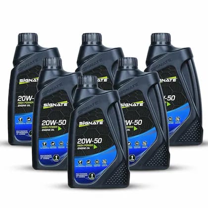Signate 20W50 API Semi Synthetic Engine Oil for Bikes High Performance Engine Oil (6 L, Pack of 6)
