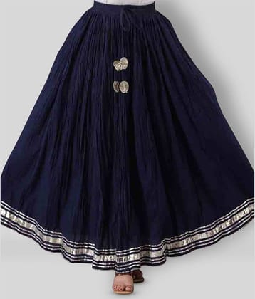 FABRR - Navy Blue Cotton Women's A-Line Skirt ( Pack of 1 )
