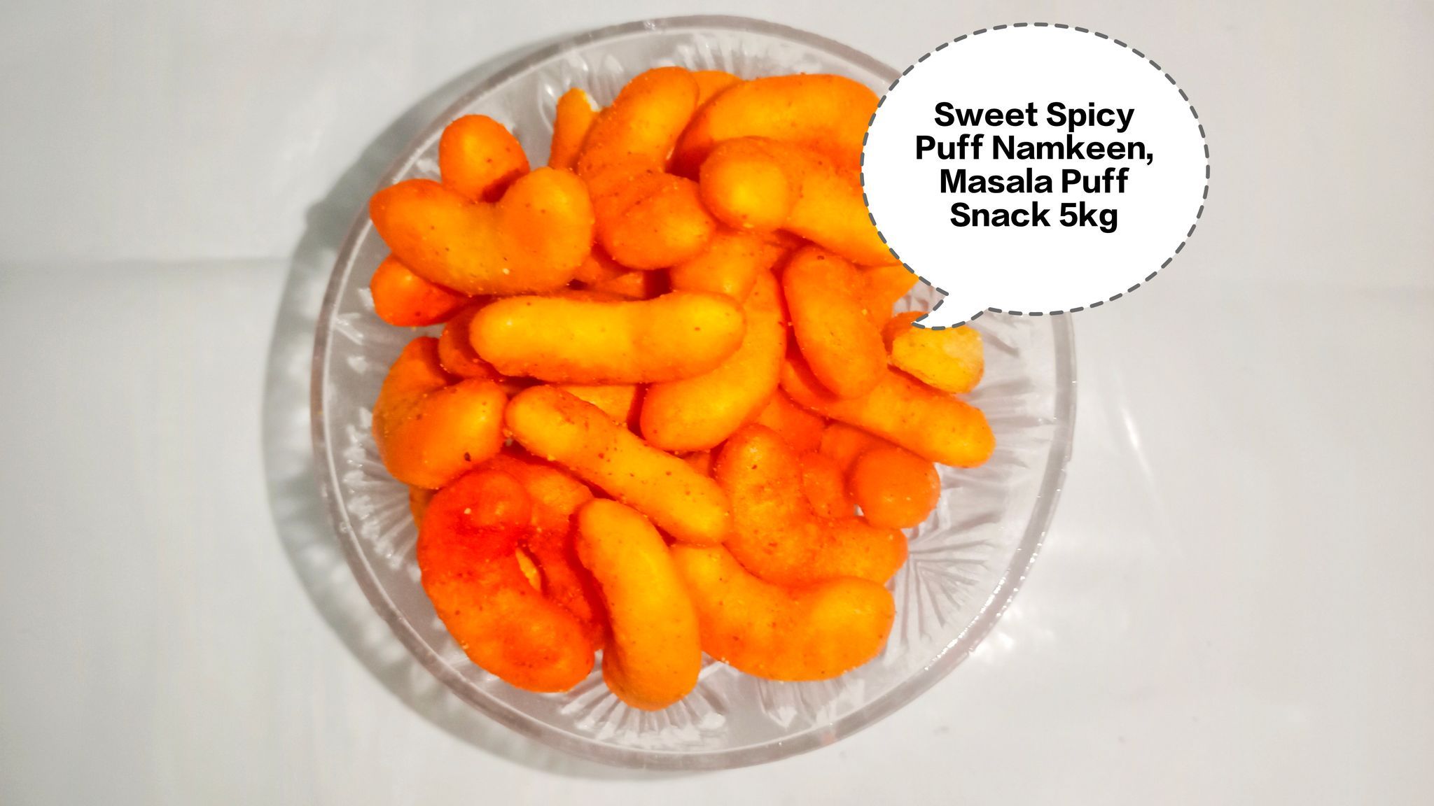 Sweet Spicy Puff Namkeen, Masala Puff Snack, Crunchy Corn Puff, Sweet & Salty Puff, Spicy Namkeen Puff 5kg