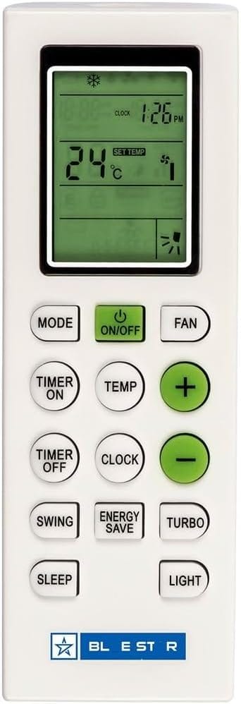 BLUESTAR Remote Compatible for Blue Star Split/Window AC Remote 1.5 Ton 1 Ton 2 Ton