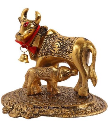 BHARDWAJ RETAILS Cow and Calf Brass Idol