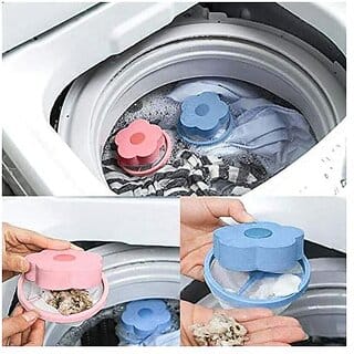 Hair Mesh Filter Cute Floating Lint Mesh Bag Mesh Hair Bag for Washing Machine (4)