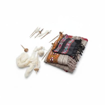 Traditional Hand-Woven Heritage Shawl & Craft Set