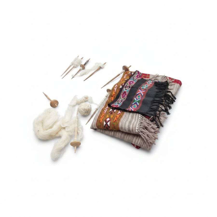 Traditional Hand-Woven Heritage Shawl & Craft Set
