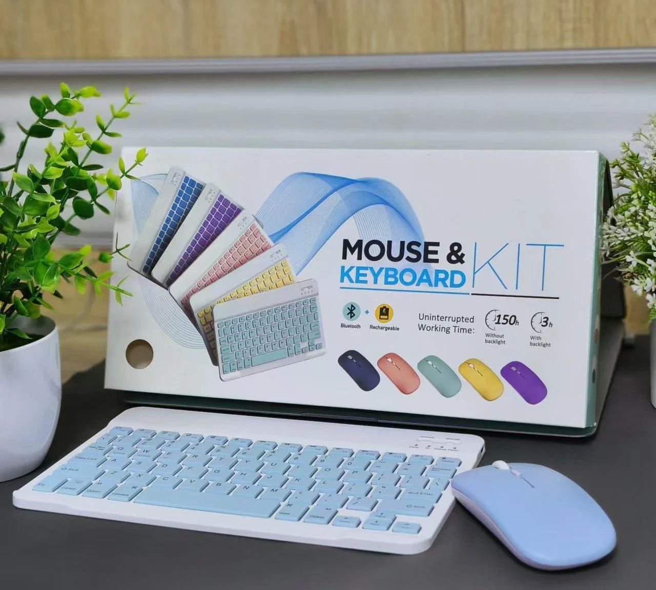 Smart & Compact Wireless Keyboard-Mouse Combo (Multicolor)