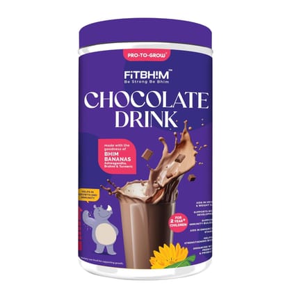 Pro To Grow Fitbhim Nutritional Chocolate Drink Powder 200g | Enriched with Bhim Banana | Belgian Chocolate Flavor for Kids (2+ years) | Ideal for Brain Growth & Immunity Support Pro To Grow Fitbhim Nutritional Chocolate Drink Powder 200g | Enriched with Bhim Banana | Belgian Chocolate Flavor for Kids (2+ years) | Ideal for Brain Growth & Immunity Support