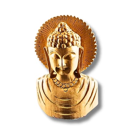 Premium Wooden Buddha Head Statue for Peaceful Décor - Saadhya Decors
