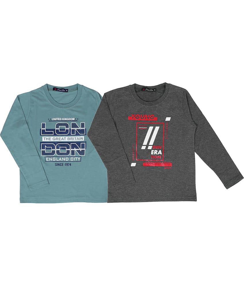 NEUVIN Pack of 2 Baby Boys Cotton T Shirts ( Multi )