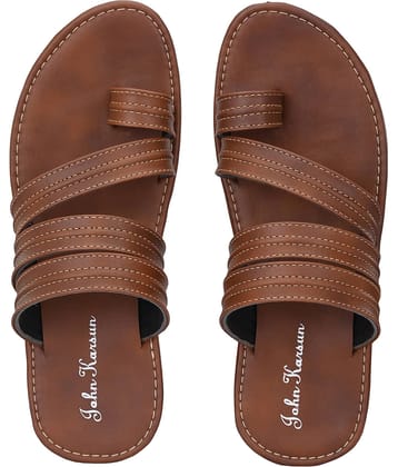 John Karsun - Tan Men's Leather Slipper