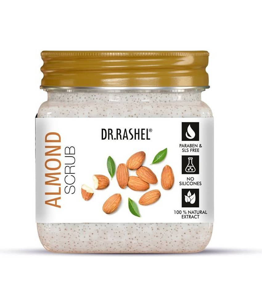 DR.RASHEL ALMOND FACE and BODY scrub For MEN and WOMEN (380 ml , Pack of 1)